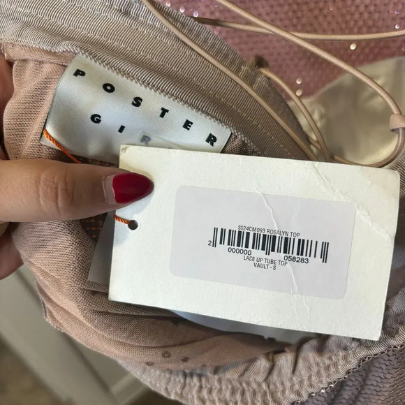 Poster Girl Rosalyn Lace Up Tube Top Vault Size S NWT - Picture 9 of 9